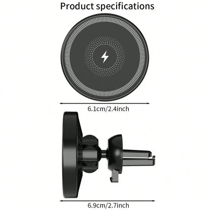 Strong Magnet Air Vent Car Wireless Charger 15W Fast Charge Anti-Shake Phone Holder For IPhone Galaxy Car Interior Accessories