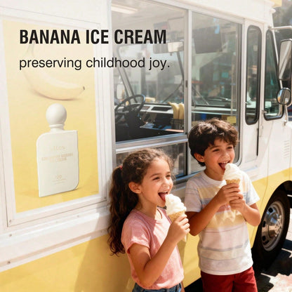 Sttes Childhood Banana Ice Cream No.20 EDP Perfume 100ml, Unisex Sweet Gourmand Fragrance, Long Lasting Vanilla Banana Scent, Perfect Birthday Holiday Gift For Women Men