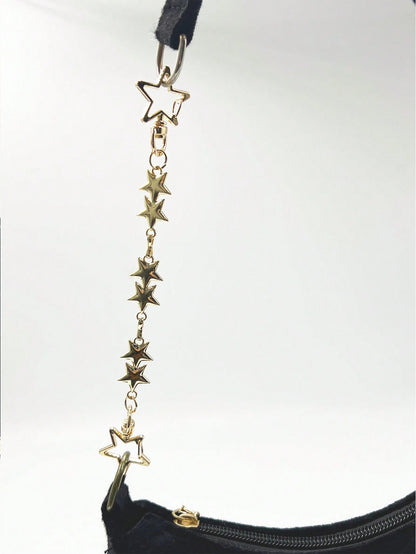 Stylish Metallic Star Shaped Bag Strap Chain, Elegant Replacement Shoulder Strap For Women Handbags Valentines
