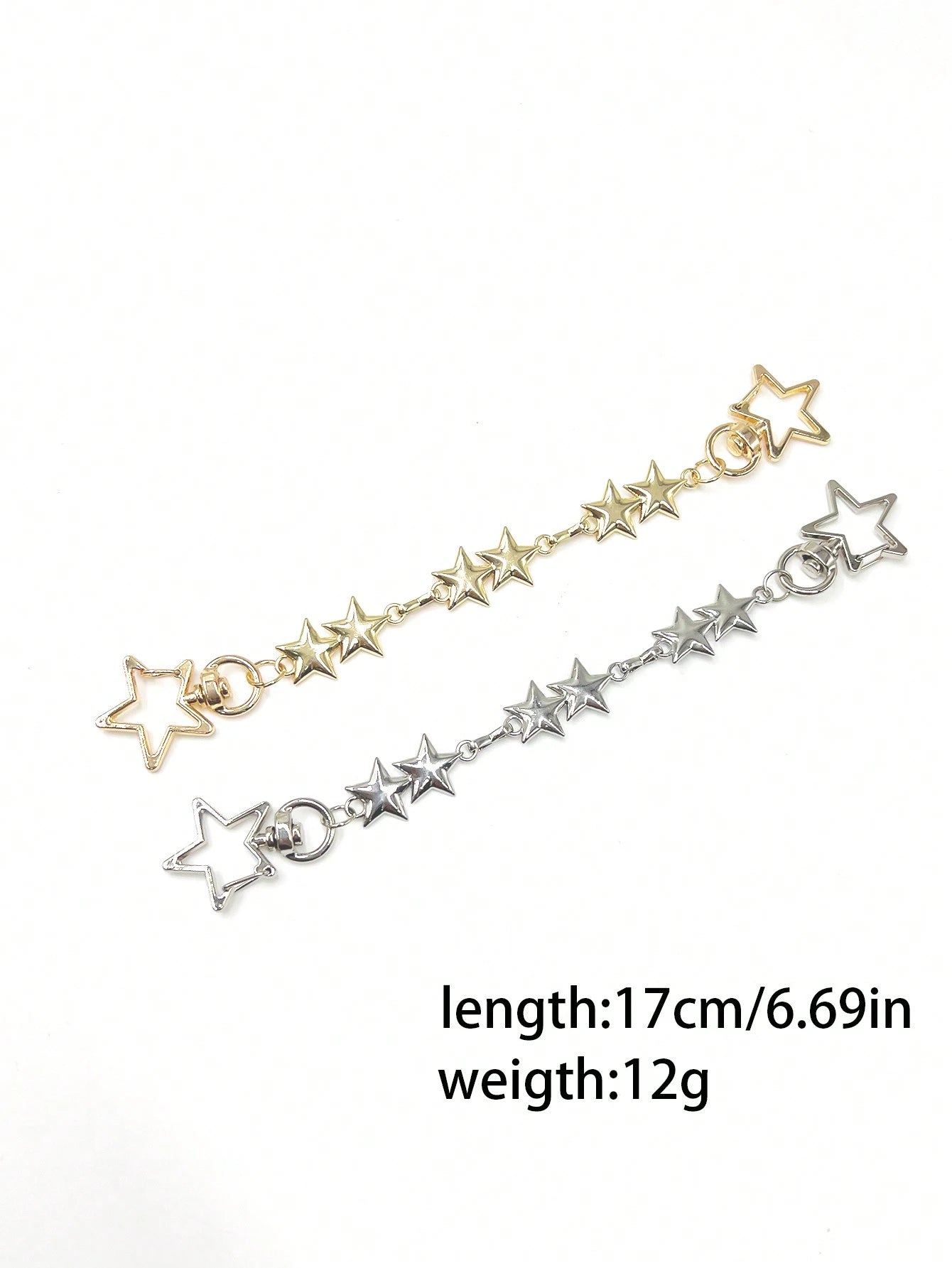 Stylish Metallic Star Shaped Bag Strap Chain, Elegant Replacement Shoulder Strap For Women Handbags Valentines