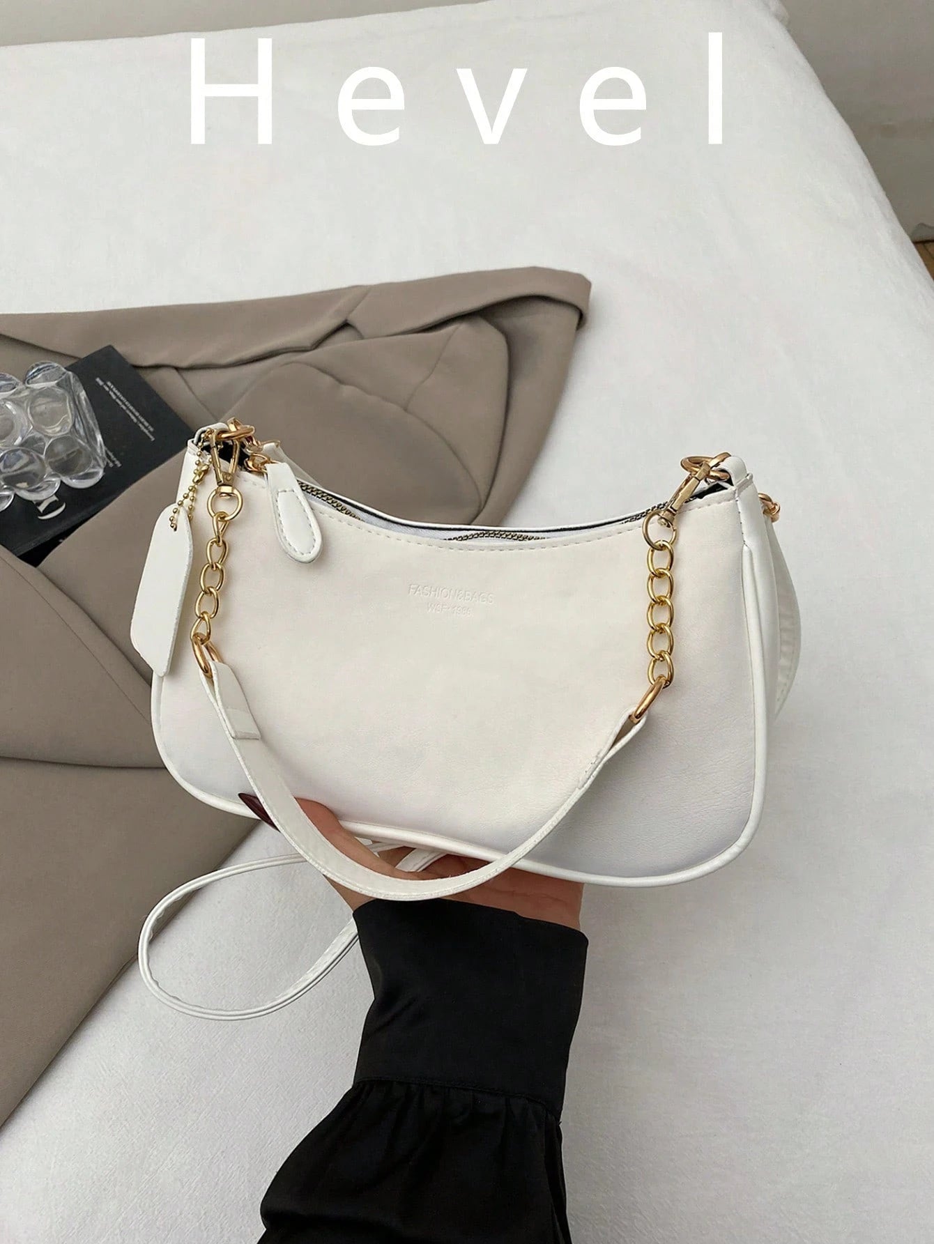 Summer Elegant Solid Color Handbag With Pendant, Classic Multi-Use Fashion Letter Decor Women's Shoulder Crossbody Bag, Suitable For Shopping, Wallet, Young Women, College Students, Newlyweds, Office
