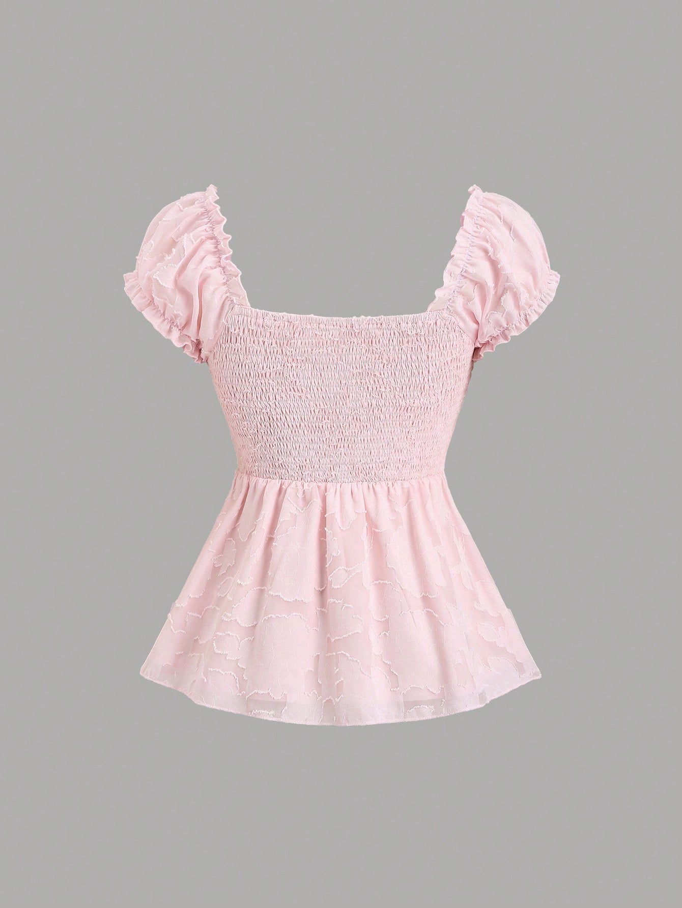 Sweetra Elegant Floral Embroidered Chiffon Blouse With Bow Tie, Sweet And Charming Summer Top For Women