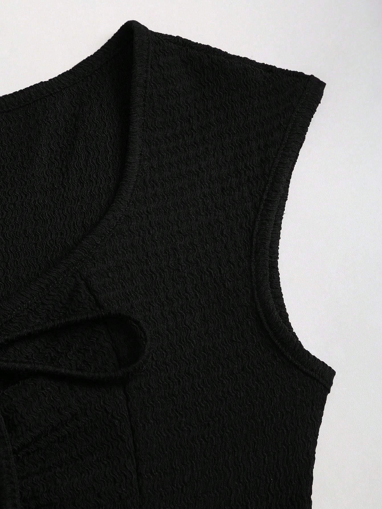 Sweetra Solid Color Ruched Fitted Knit Maxi Dress, European And American Style Everyday Black Summer Elegant