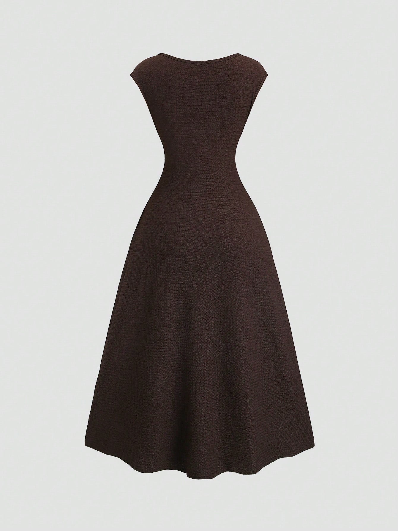 Sweetra Solid Color Ruched Fitted Knit Maxi Dress, European And American Style Everyday Black Summer Elegant