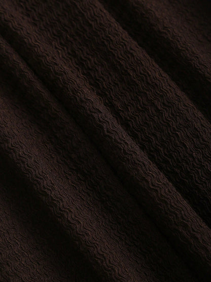 Sweetra Solid Color Ruched Fitted Knit Maxi Dress, European And American Style Everyday Black Summer Elegant