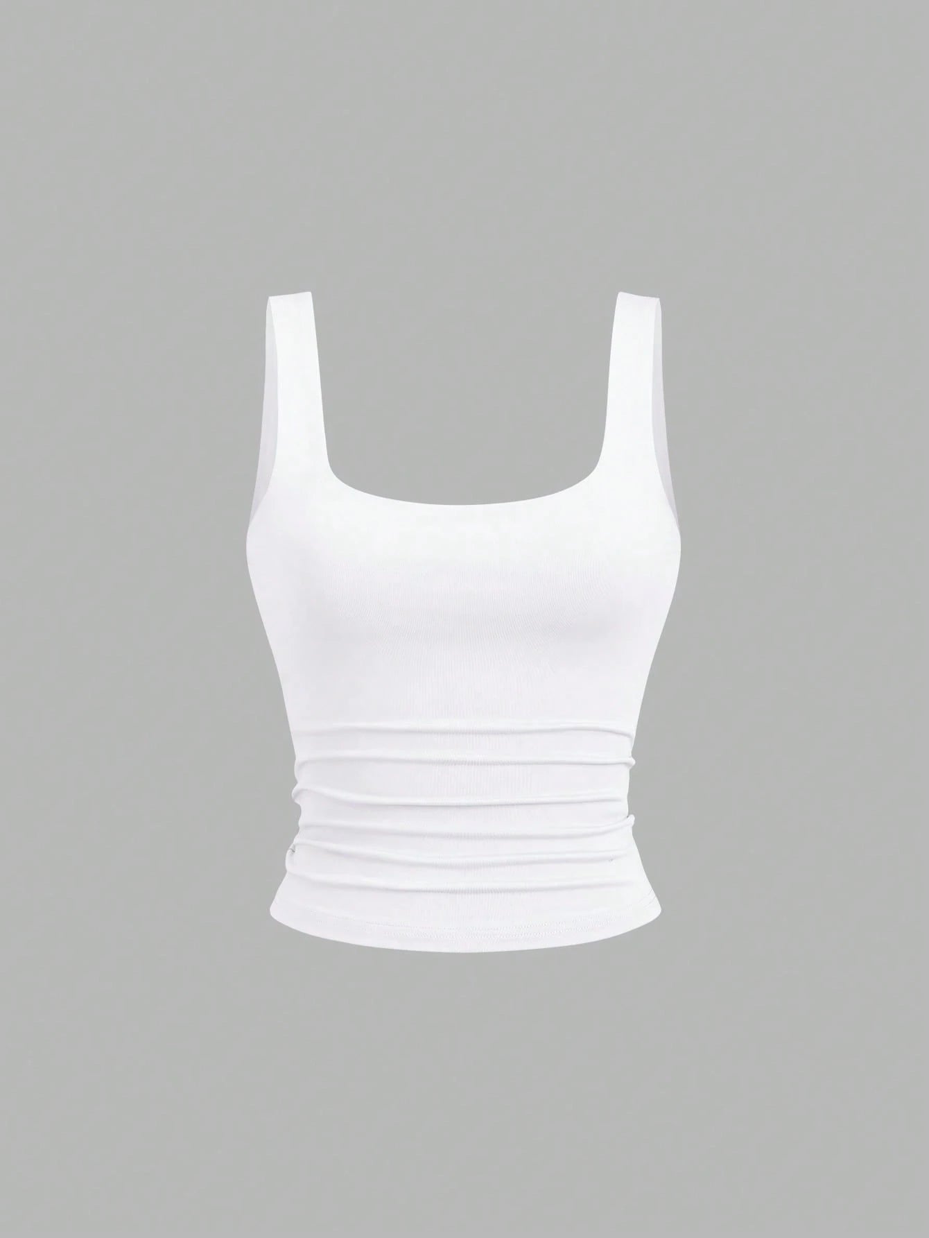 Sweetra Women's Casual Pleated Scoop Neck Tank Top, Summer