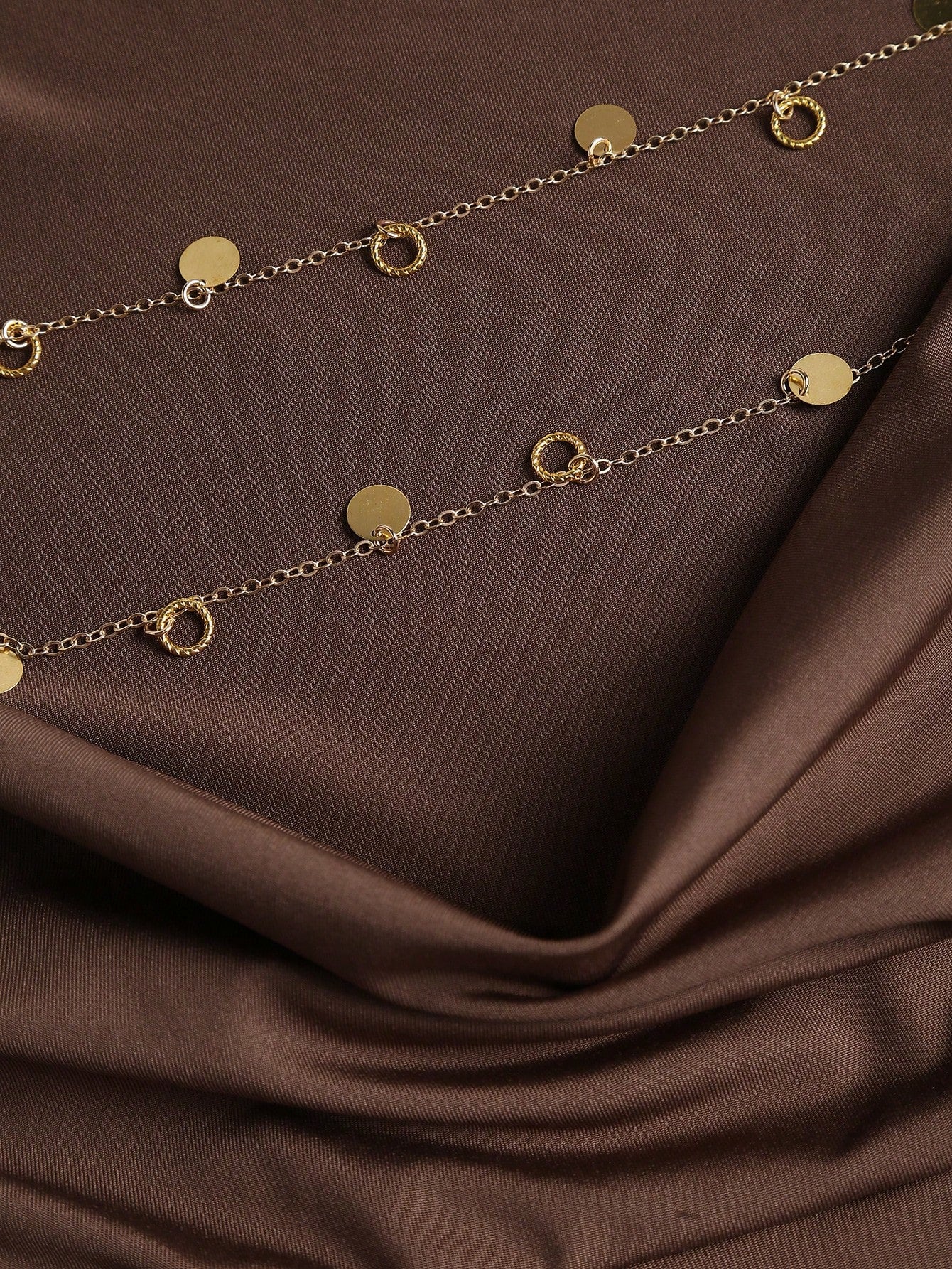 Sweetra Women's New Sexy Backless Draped Neck Tie Strap Chain Decor Long Dress, Suitable For Daily, Commute, Party, Holiday