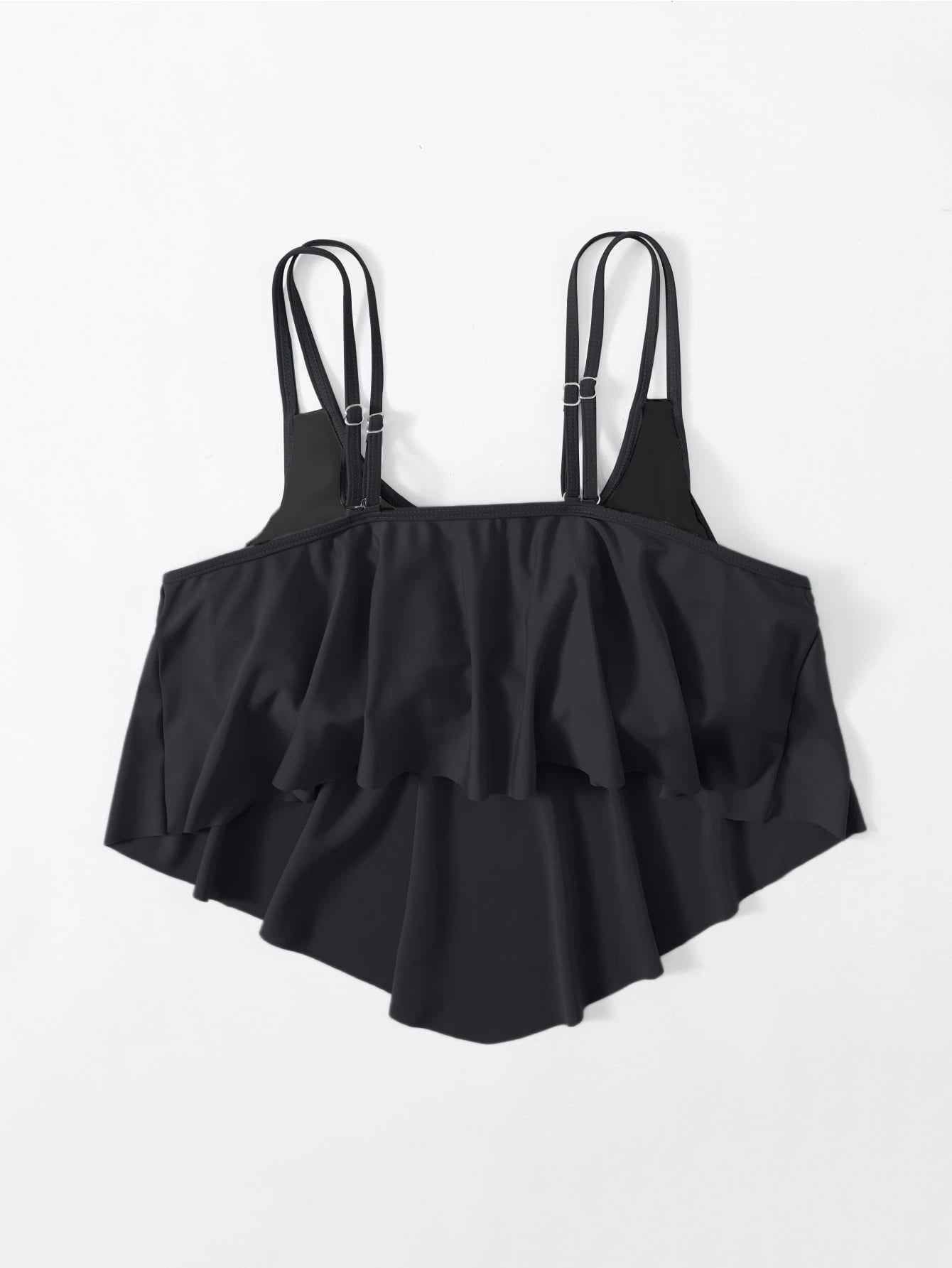 Swim Lushoire Summer Beach Plus Plain Hanky Hem Bikini Top