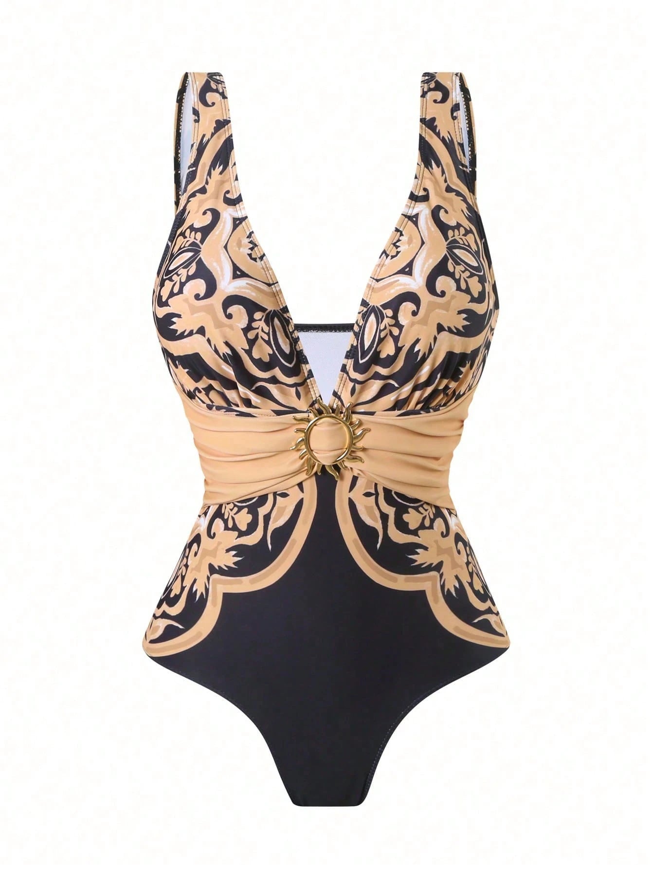 Swim Oasis 3pcs Plus Size Women's Minimalist One-Piece Swimsuit Set, Daily Summer Beach Vacation Outfit