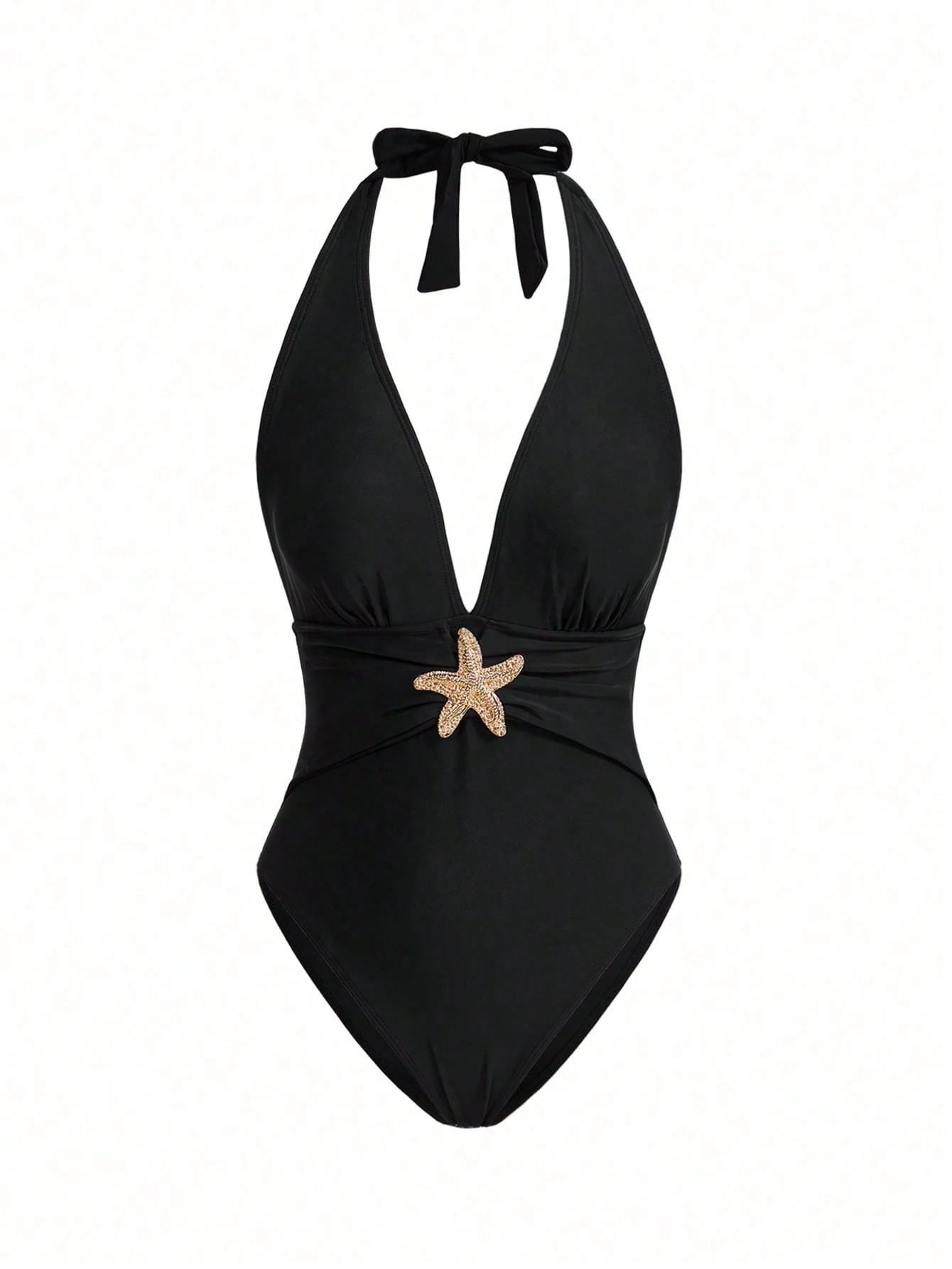 Swim Oasis Sunner Vacation Elegant Romantic Starfish Decor One-Piece Swimsuit Set For Summer