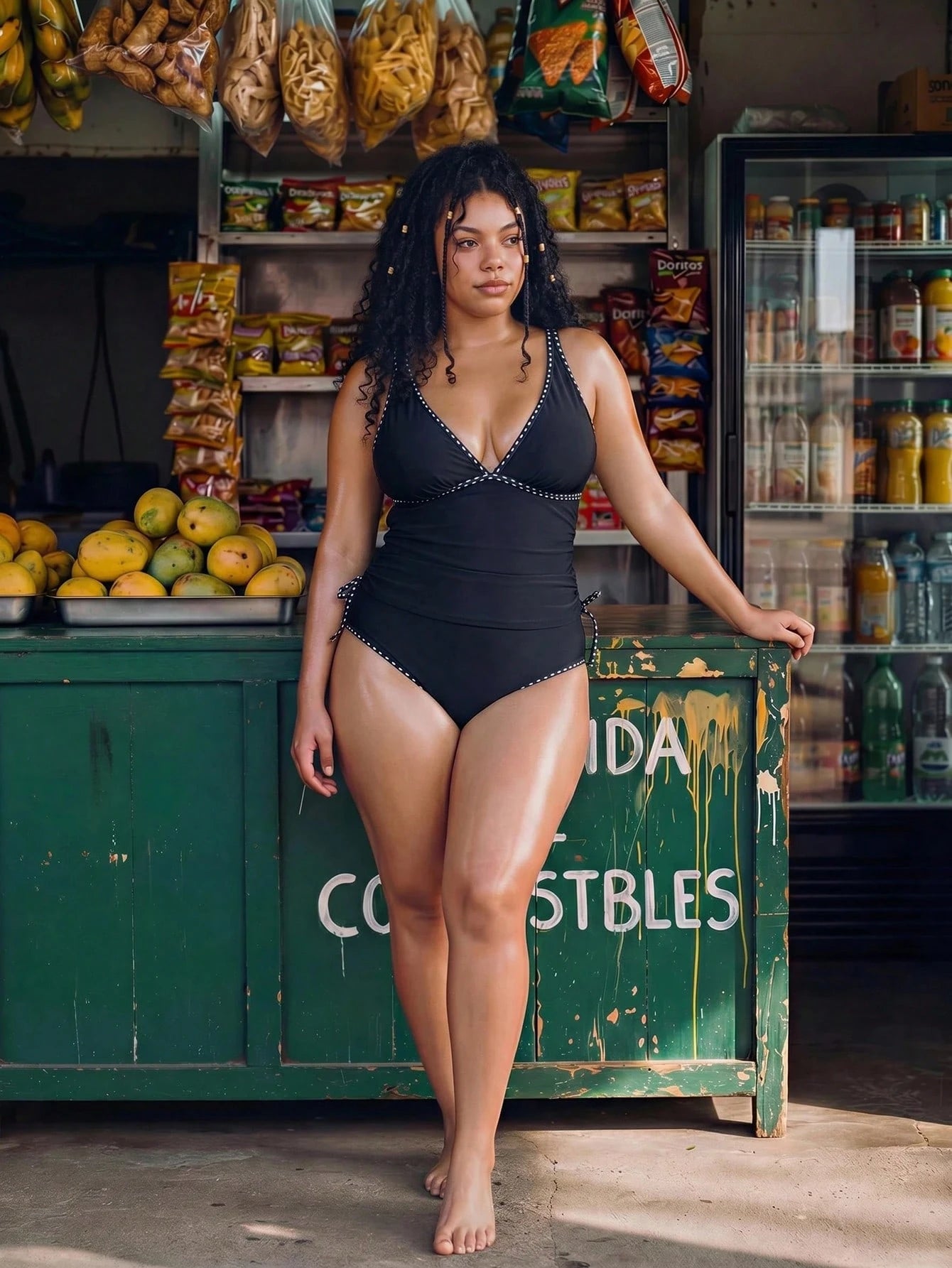 Swim Vcay Plus Size Women's 2-Piece Solid Color Casual Tank Style Swimsuit