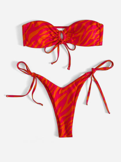 Swim Women's Beach Vacation Printed Bikini Set, Random Print