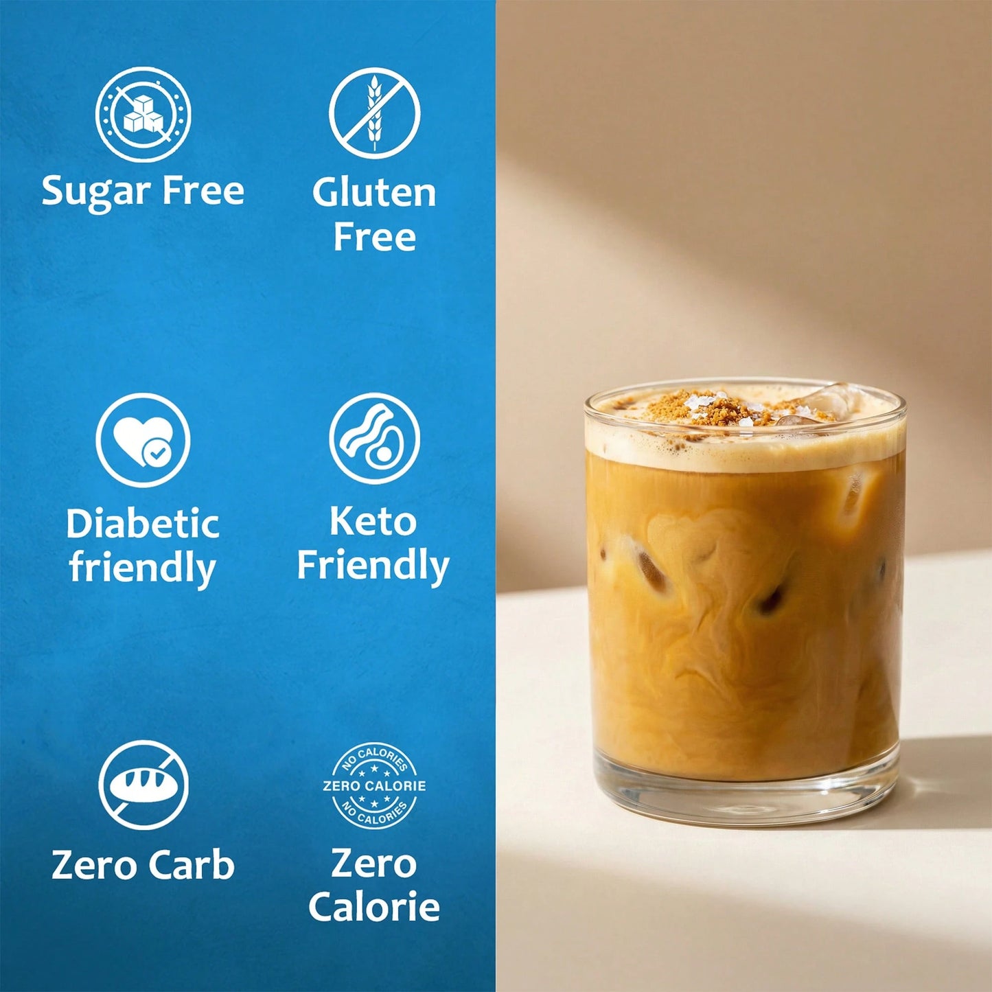 Syruvia Sugar-Free Salted Cookie Butter Coffee Syrup- 25.4 Fl Oz Premium Coffee Flavoring Syrup- 0 Calorie- Kosher Syrups, Gluten Free, Perfect For Drinks, Soda, Shakes, Desserts, And More.