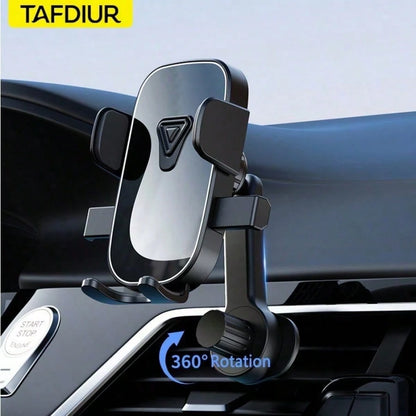 TAFDIUR Textured & Patterned Surface Car Air Vent Phone Holder, Extended Arm With Adjustable Hook, One-Handed Operation, High Stability, ABS Material, Fits Most Vehicles