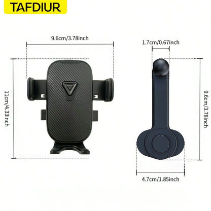 TAFDIUR Textured & Patterned Surface Car Air Vent Phone Holder, Extended Arm With Adjustable Hook, One-Handed Operation, High Stability, ABS Material, Fits Most Vehicles