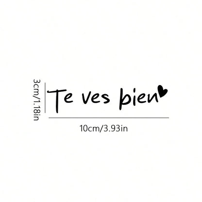 "Te Ves Bien" You Look Good Car Rearview Mirror Dressing Mirror Decorative Stickers Doors And Windows Room Walls Laptop Family Life Stickers Inspirational Spanish Style