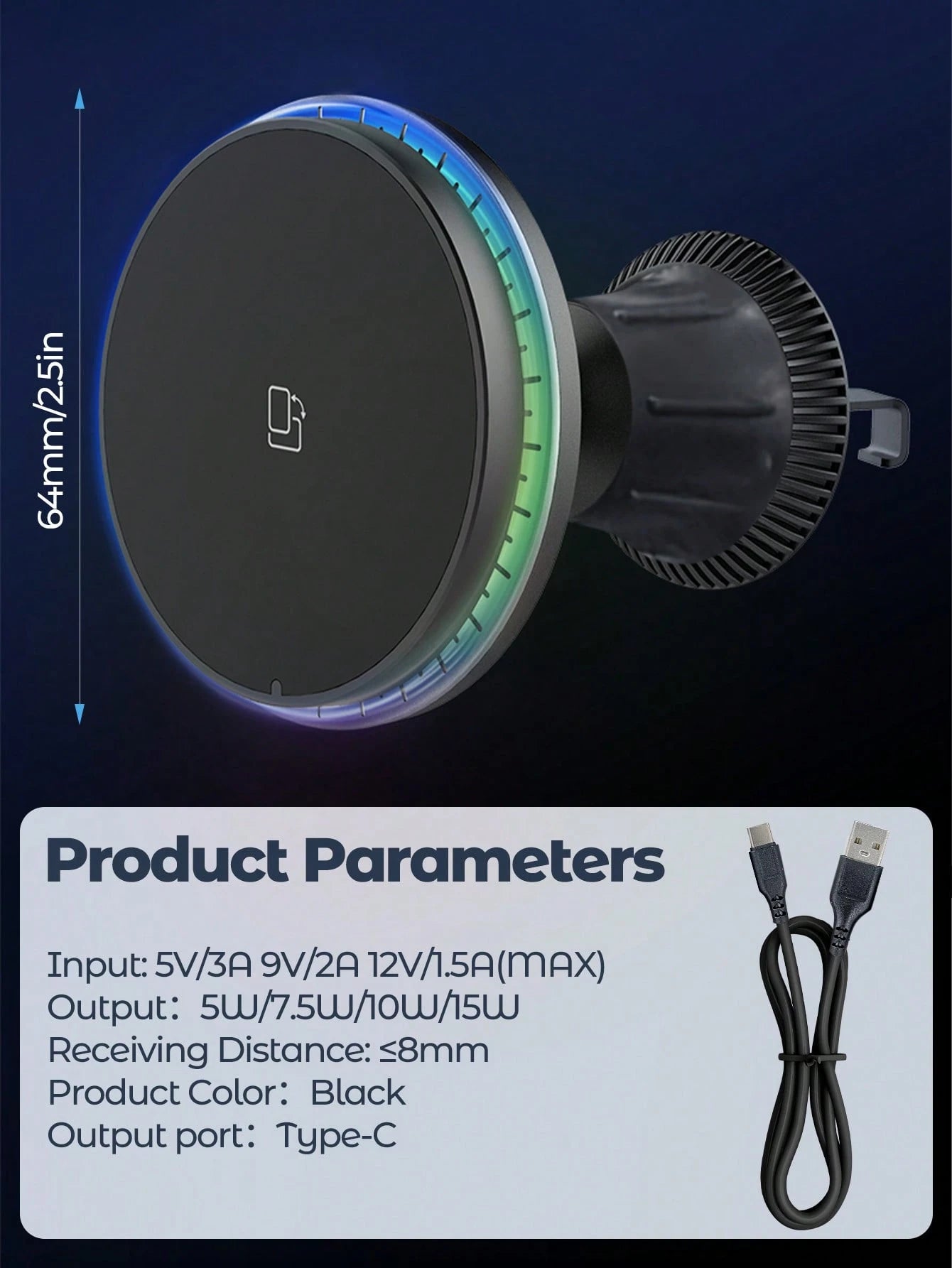 Teckwe Car Wireless Charger, QI Wireless Charging Standard