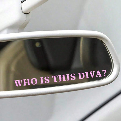 The English Letters "Who Is This Diva" Are Car Stickers, Beautiful Stickers, Car Decoration Stickers, Home Decoration Stickers, Party Decoration Stickers, Cute And Beautiful Car Stickers, Suitable For
