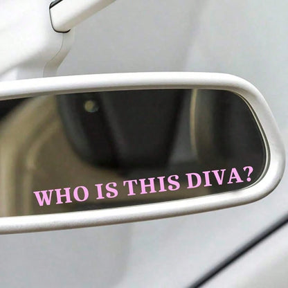 The English Letters "Who Is This Diva" Are Car Stickers, Beautiful Stickers, Car Decoration Stickers, Home Decoration Stickers, Party Decoration Stickers, Cute And Beautiful Car Stickers, Suitable For