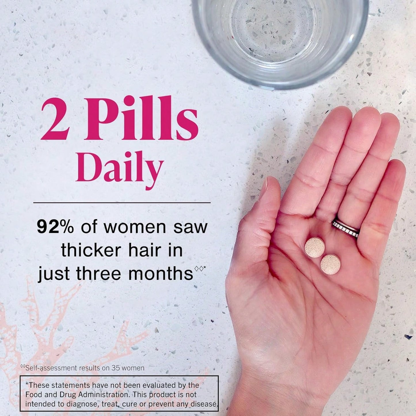 [Thicker Hair Growth] 180 Tablets Hair Growth Supplements For Women- 3 Month Supply, With Proprietary Collagen Complex For Thicker, Fuller Hair