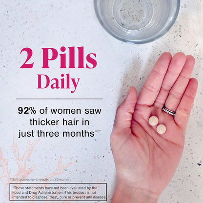 [Thicker Hair Growth] 180 Tablets Hair Growth Supplements For Women- 3 Month Supply, With Proprietary Collagen Complex For Thicker, Fuller Hair