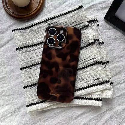 Thin & Super Soft European/Korean/Middle Eastern Style Fashion Leopard Print Amber Gradient Tie Dye Phone Case Compatible With IPhone 17 Pro Max/17 Air/16 Pro Max/15 Pro Max/14 Pro/13 Pro/12/11 Person