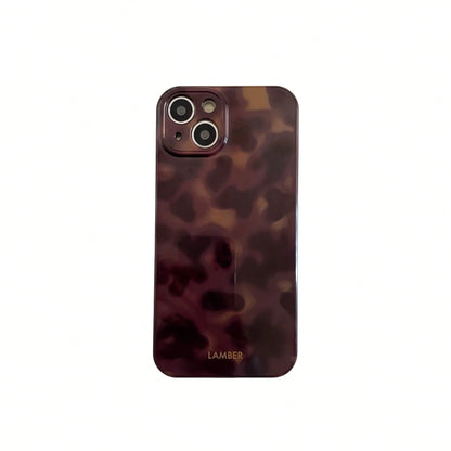 Thin & Super Soft European/Korean/Middle Eastern Style Fashion Leopard Print Amber Gradient Tie Dye Phone Case Compatible With IPhone 17 Pro Max/17 Air/16 Pro Max/15 Pro Max/14 Pro/13 Pro/12/11 Person
