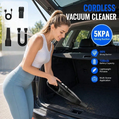 This Car Vacuum Cleaner Boasts A Powerful 5000Pa Suction, Making It A Versatile Handheld Cordless Vacuum Cleaner. It Features USB Charging, Long Battery Life, And Is Suitable For Use In Cars, Homes, A