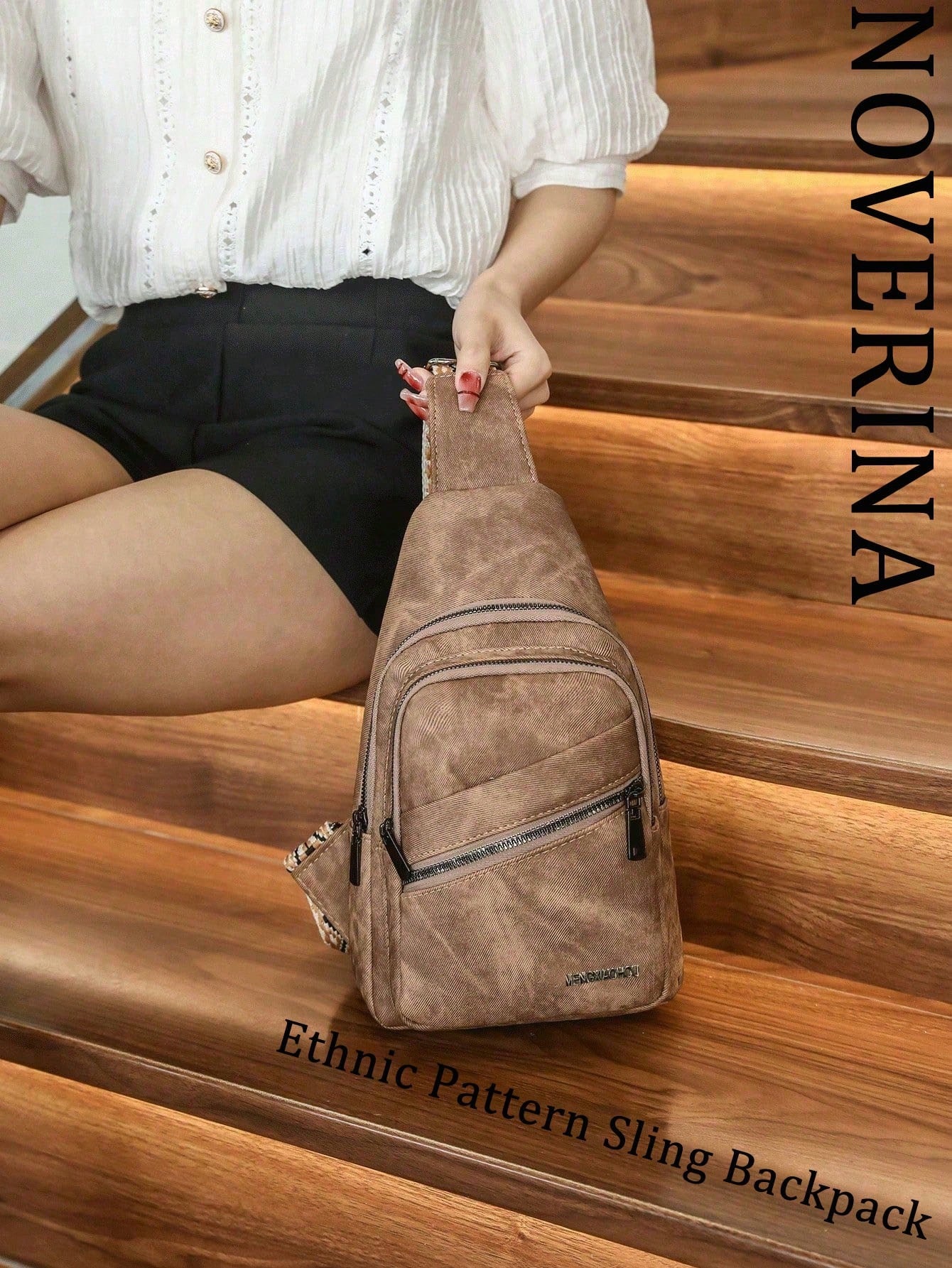 This Fashionable And Classic Versatile Solid Color Retro PU Waterproof Multi-Layer Crossbody Bag Features Edge Pocket Design,External Earphone Hole