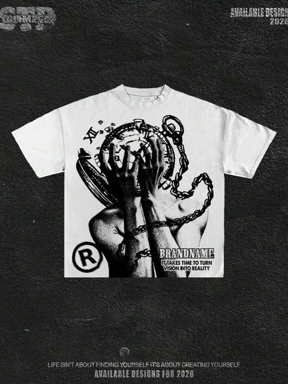 This High-Quality Men's Casual Streetwear T-Shirt Is An Absolute Must-Have For Any Summer Wardrobe. Crafted From Pure Cotton, This Crew-Neck, Short-Sleeve Tee Features A Relaxed, Versatile Fit-Making