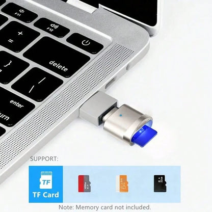 This Micro SD Card Reader, USB-C To SD Card Reader, Type-C TF Card Reader, Comes With A USB-C To USB Adapter. The Mepsies USB OTG Card Reader Is Compatible With Laptops, MacBooks, Galaxy Phones And Ot