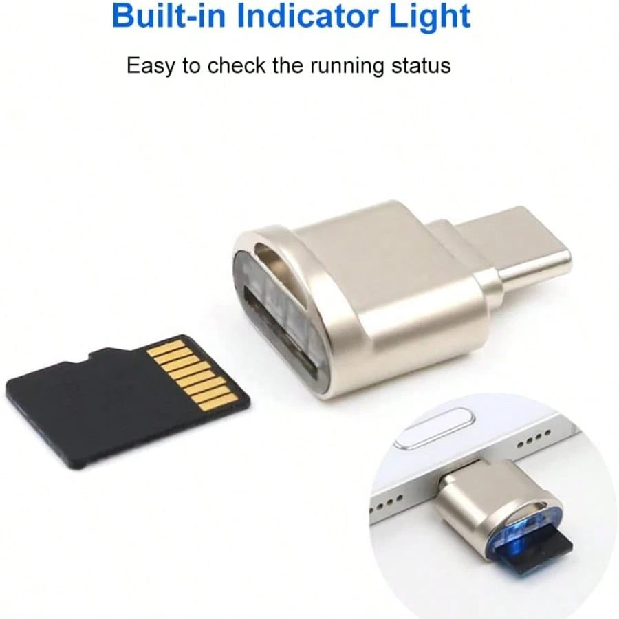 This Micro SD Card Reader, USB-C To SD Card Reader, Type-C TF Card Reader, Comes With A USB-C To USB Adapter. The Mepsies USB OTG Card Reader Is Compatible With Laptops, MacBooks, Galaxy Phones And Ot