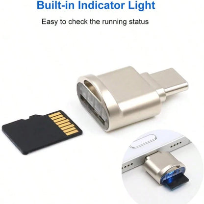 This Micro SD Card Reader, USB-C To SD Card Reader, Type-C TF Card Reader, Comes With A USB-C To USB Adapter. The Mepsies USB OTG Card Reader Is Compatible With Laptops, MacBooks, Galaxy Phones And Ot
