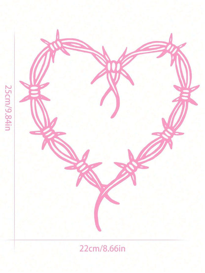 Thorns Heart Shape Decal, Women's Favorite Car Decal, Suitable For Cars, Notebooks, Water Bottles, Mirror Decals