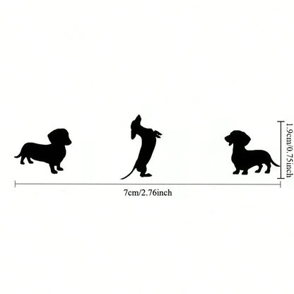Three-Pack Of Easter Egg Stickers For Dachshunds| Miniature Dog Stickers| Small Vehicle Decals| Hidden Truck Stickers| Waterproof Stickers| Dog Car Decorations