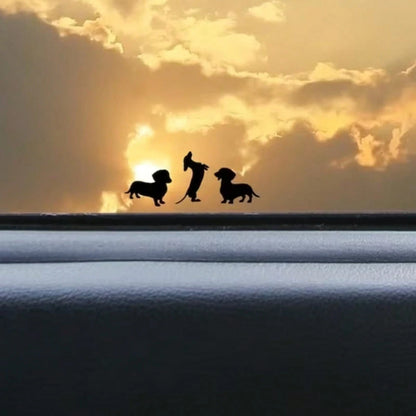 Three-Pack Of Easter Egg Stickers For Dachshunds| Miniature Dog Stickers| Small Vehicle Decals| Hidden Truck Stickers| Waterproof Stickers| Dog Car Decorations