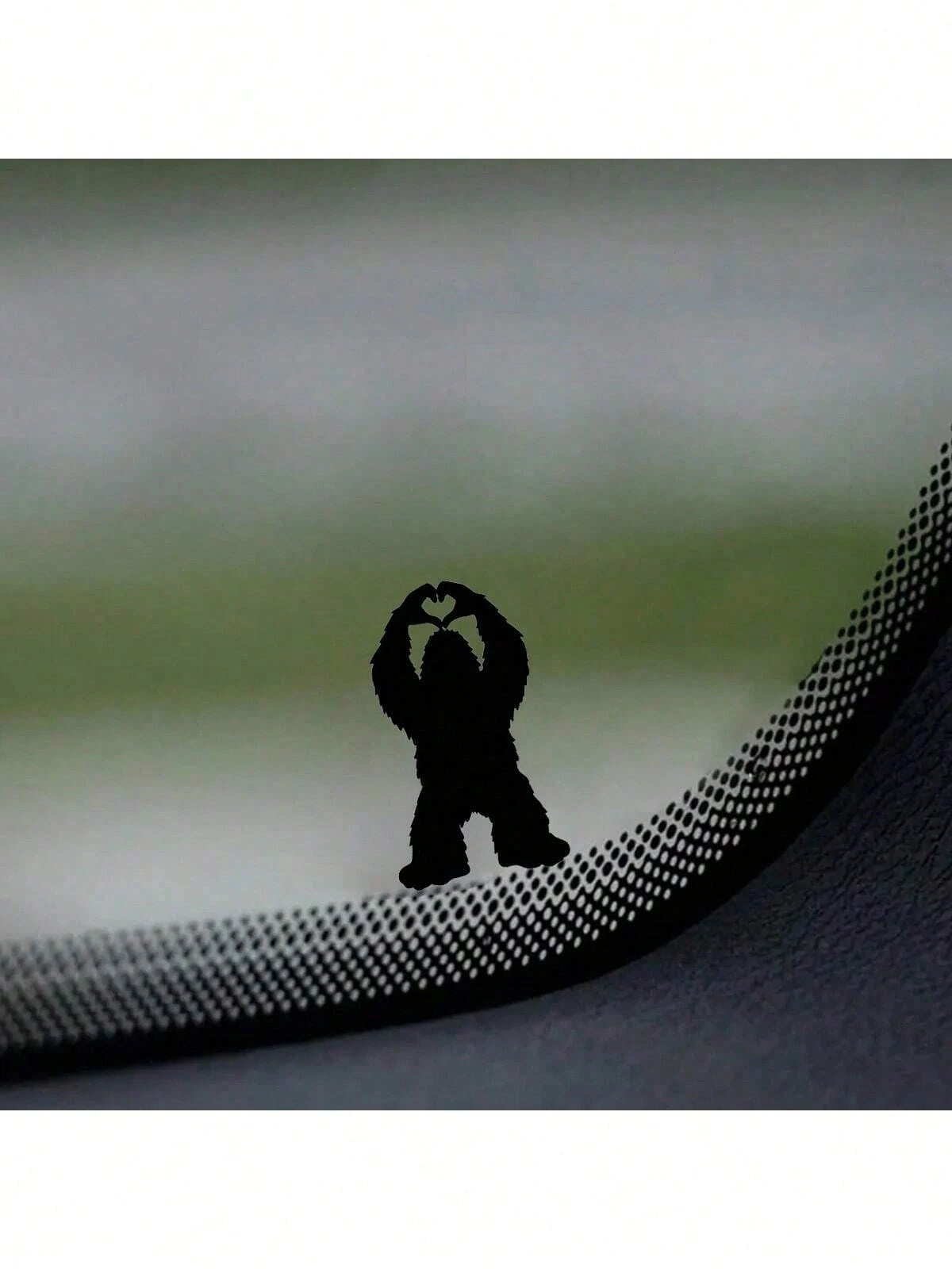 Tiny Bigfoot Heart Hands Vinyl Decal: Sasquatch Hidden Car Sticker,Car Rearview Mirror Stickers- Car Accessories
