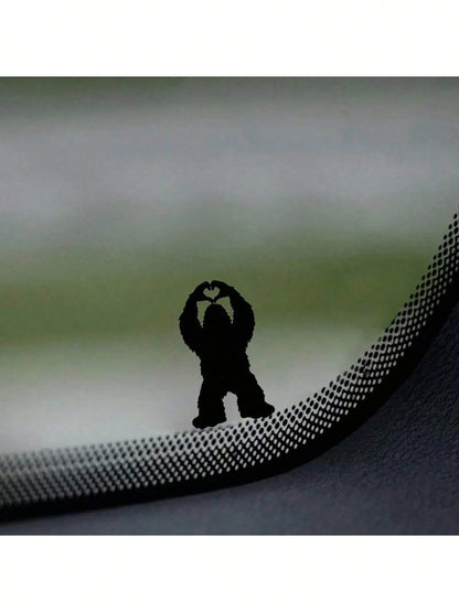 Tiny Bigfoot Heart Hands Vinyl Decal: Sasquatch Hidden Car Sticker,Car Rearview Mirror Stickers- Car Accessories