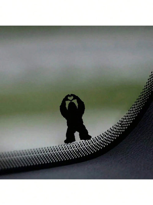 Tiny Bigfoot Heart Hands Vinyl Decal: Sasquatch Hidden Car Sticker,Car Rearview Mirror Stickers- Car Accessories