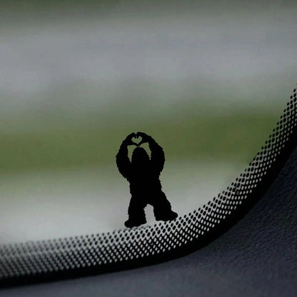 Tiny Bigfoot Heart Hands Vinyl Decal: Sasquatch Hidden Car Sticker,Car Rearview Mirror Stickers- Car Accessories
