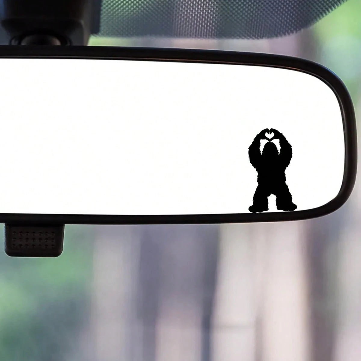 Tiny Bigfoot Heart Hands Vinyl Decal: Sasquatch Hidden Car Sticker,Car Rearview Mirror Stickers- Car Accessories