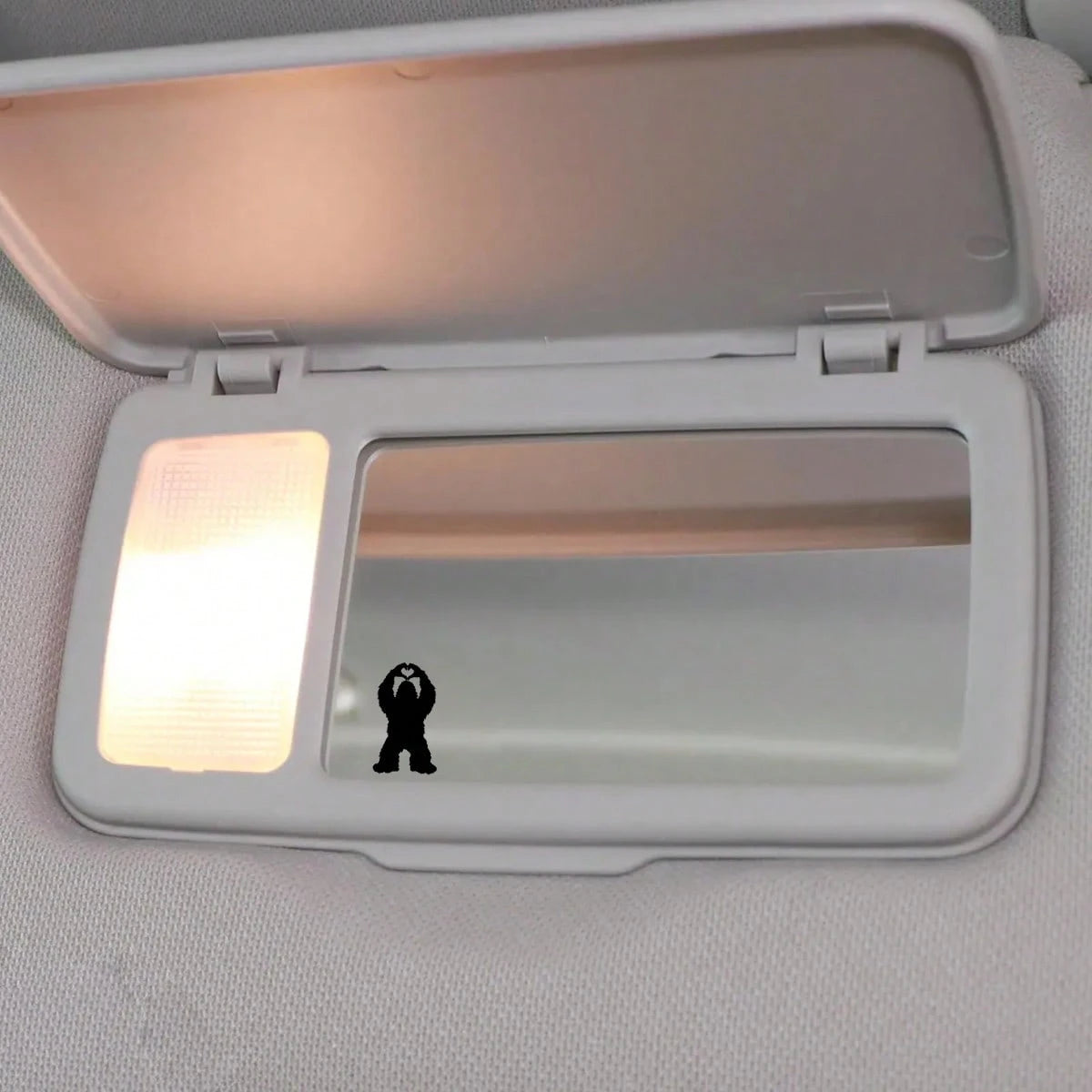 Tiny Bigfoot Heart Hands Vinyl Decal: Sasquatch Hidden Car Sticker,Car Rearview Mirror Stickers- Car Accessories