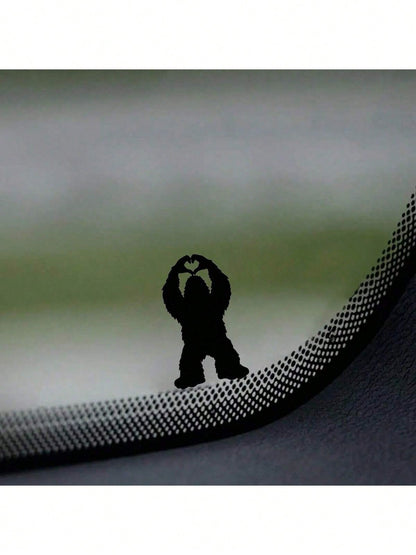 Tiny Bigfoot Heart Hands Vinyl Decal: Sasquatch Hidden Car Sticker,Car Rearview Mirror Stickers- Car Accessories