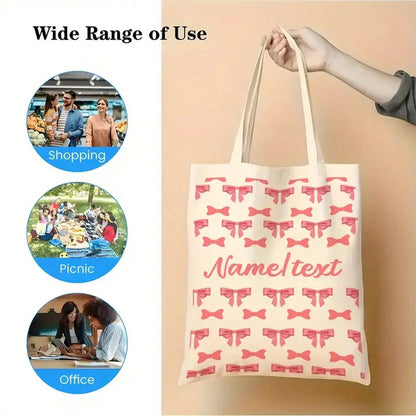 Top PickWomen's NYC Travel Bag- Statue Of Liberty Tote With New York Text, Open Top Beach Handbag, Machine Washable Lightweight For Women, NYC Souvenir Gift (Beige & Pink)- Perfect For Vacation