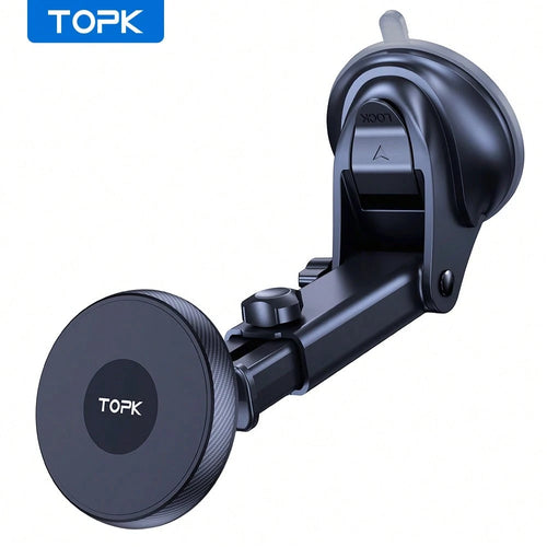 TOPK D48X Magnetic Car Phone Holder Mount, Powerful Magnetism Premium Quality Support Single-Hand Operation Metal Hook Magnetic Car Phone Mount, Powerful Magnetism Premium Quality Support Single-Hand