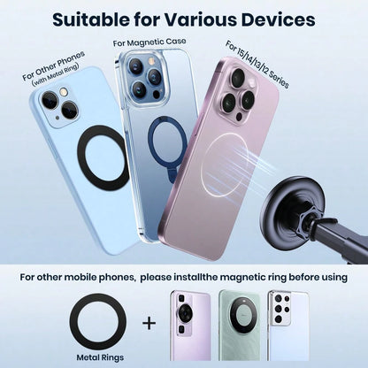 TOPK D48X Magnetic Car Phone Holder Mount, Powerful Magnetism Premium Quality Support Single-Hand Operation Metal Hook Magnetic Car Phone Mount, Powerful Magnetism Premium Quality Support Single-Hand