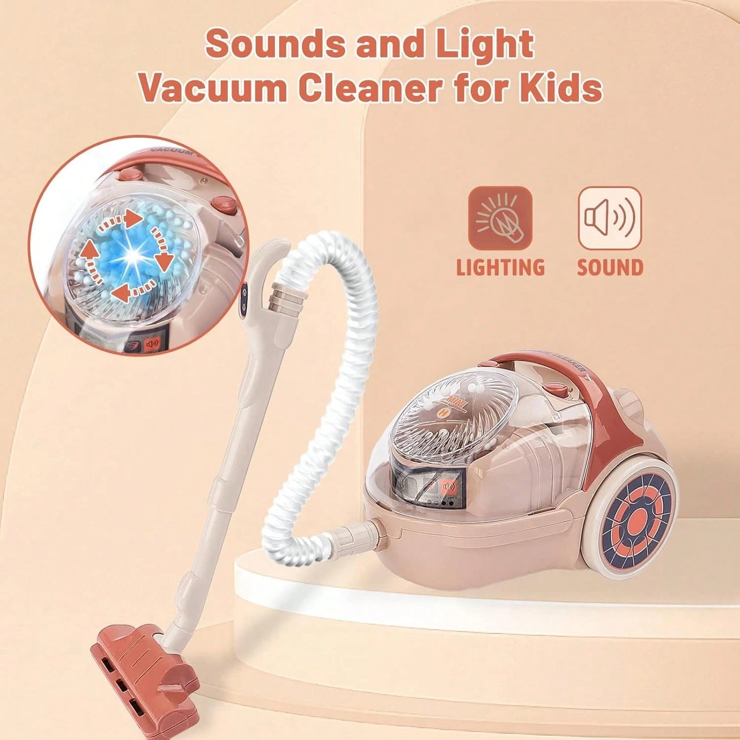 Toy Washing Machine & Vacuum Playset For Kids, Mini Washing Machine Laundry Set For Kids,Dollhouse Furniture Laundry Room Washer And Iron Set Kids Cleaning Set For Boys & Girls