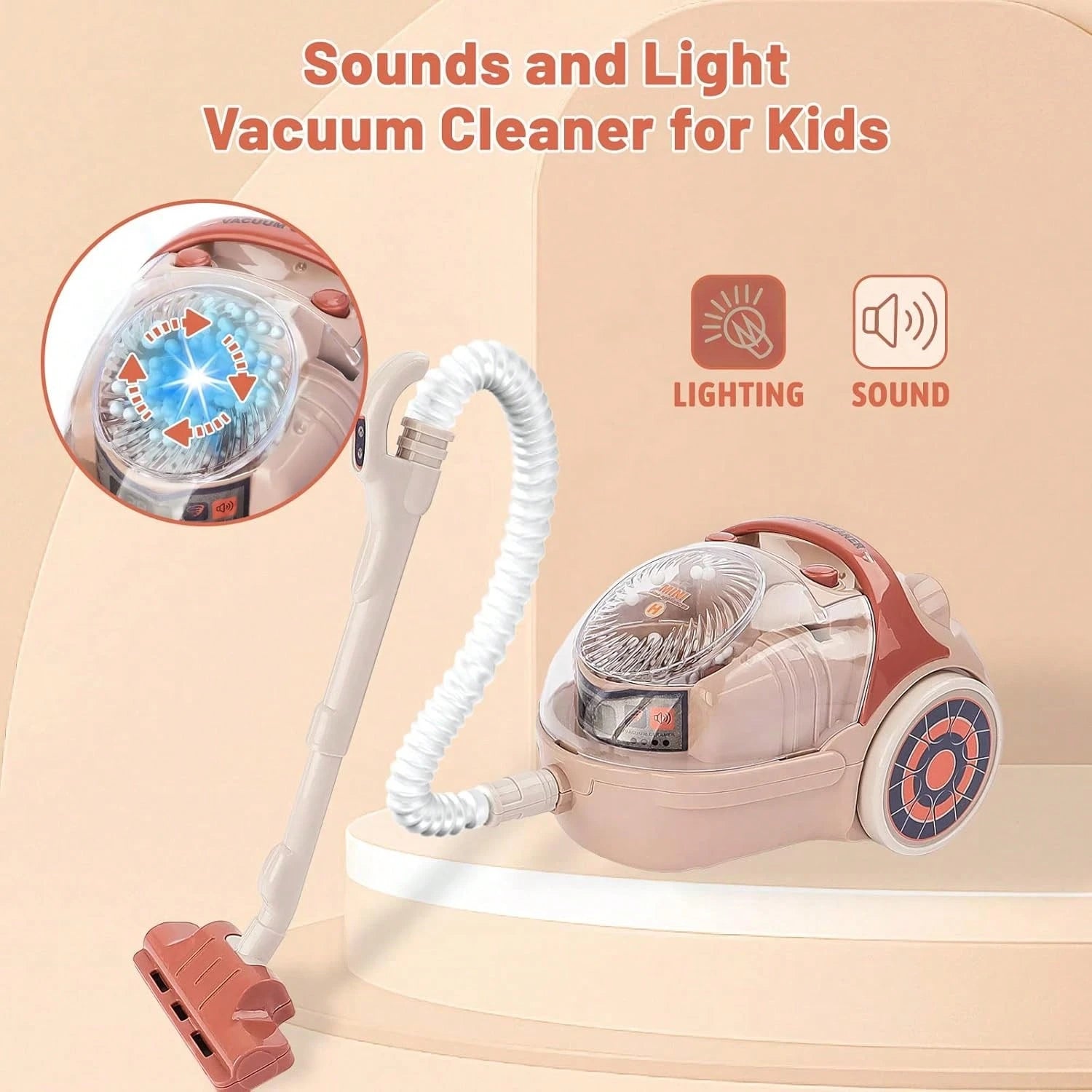 Toy Washing Machine & Vacuum Playset For Kids, Mini Washing Machine Laundry Set For Kids,Dollhouse Furniture Laundry Room Washer And Iron Set Kids Cleaning Set For Boys & Girls