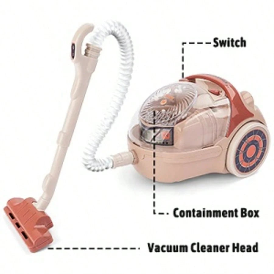 Toy Washing Machine & Vacuum Playset For Kids, Mini Washing Machine Laundry Set For Kids,Dollhouse Furniture Laundry Room Washer And Iron Set Kids Cleaning Set For Boys & Girls