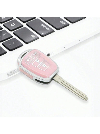 TPU Car Key Case Fit For Toyota Prius RAV4 Camry Corolla 2014 2015 2016 2017 Shell FOB Bag Key Chain Key Protector Accessories